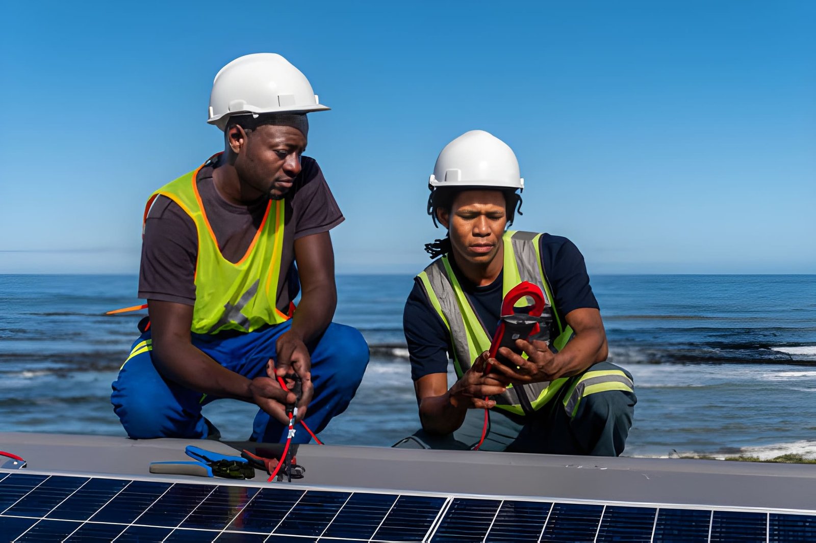 Verified installers commissioning a rooftop solar system